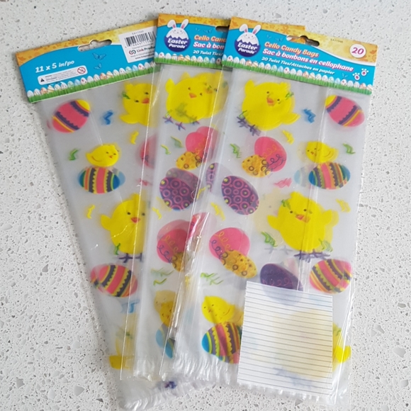 CLEARANCE  60 pcs Happy Easter Bags Clesr Bags Favor Bags Sacs à surprise Pâques - Picture 1 of 4